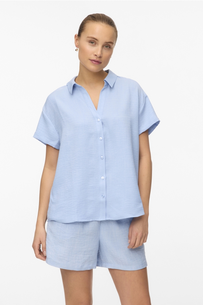 VMMELANEY QUEENY SS SHIRT WVN GA 10325866 Chambray Blue/Melange